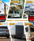 SAKFEP magnetic wireless trailer light kit with two LED tail lights, red lens, IP67 waterproof