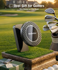 Magnetic Golf Cart Phone Holder With 28 Strong Magnets, Military-Grade Durability, displayed on grass with golf clubs