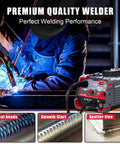 140Amp MIG Welder Flux Core Gasless 3 In 1 MMA Stick Lift TIG Welding Machine 110V Synergy IGBT Inverter Portable in action