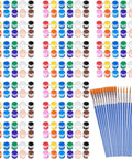 All In One Totally Kid Friendly Washable Art Set With 280 Pcs Acrylic Paints 20 Gouache Watercolor Sets arranged with 40 Brushes