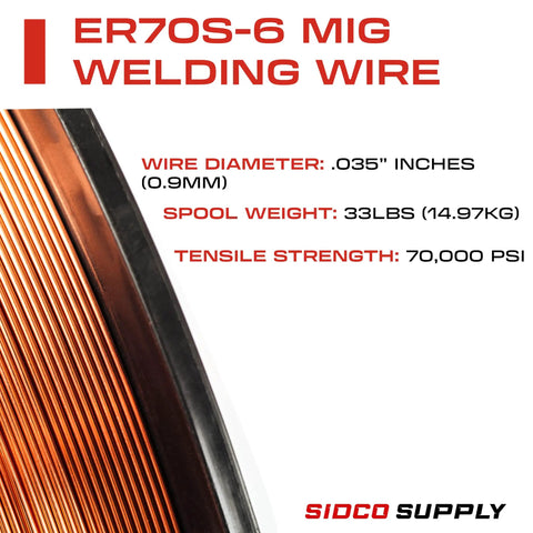 ER70S-6 MIG Welding Wire.035 Inch, 33 Lb Spool, All Position Gas Welding details with copper-coated wires