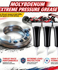 Three tubes of molybdenum grease with RC car and thrust race ball diff; RC Grease High Pressure for Thrust Races and Ball Differentials