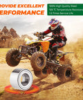 Rear Left And Right Wheel Bearing Kit For Utv And Offroad Rides Roll Smooth With Bulletproof Seals Made For Knuckle Busting Trails Every Day 3514635 3585502, displayed with ATV in action.