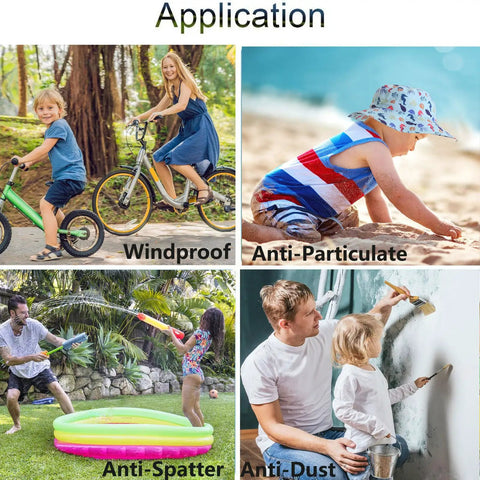 Collage of kids in activities showing use of 4 Pack Kids Science Goggles Lightweight Polycarbonate Lenses And PVC Frame Eye Protection