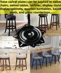 Heavy Duty 6 Inch Swivel Plate For Chairs And Bar Stools 360 Degree Spin With Solid Ring Of Ball Bearings 400 Pound Capacity 2 Pack Replacement Swivel Bases Rugged Furniture Hardware For Smooth Quiet Rotation used in various seating.