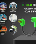 Heavy Duty Nema 14-30p To 14-50r EV Charger Adapter Converts Dryer Outlet To 50 Amp Power For Fast Level 2 Electric Vehicle Juice.