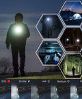 Two Pack Ultra Bright 1000 Lumen LED Flashlights, Tactical Zoomable Beams, 5 Modes, Waterproof for diverse outdoor and indoor uses