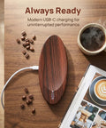 High Precision Coffee Scale With Spoon 0.1g Increments 500g Capacity Rechargeable Digital Kitchen Scale next to coffee cup