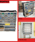 39 Drawer Plastic Small Parts Organizer With Desktop Or Wall Storage Drawers For Hardware Crafts Garage Or Classroom Use Grab And Go Ready Durable Stackable Bins With Removable Compartments And Easy Labeling Black Keeps Your Workspace Neat And Tidy