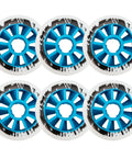 90mm 85A Inline Skate Wheels Set Of 6 For Outdoor Replacement With Blue Core High Rebound PU Speed Fitness Wheels layout