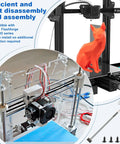 3D printer displaying Plug And Play Hotend Heating Assembly Kit For AD5X 3D Printer with assembled orange cat model on platform.