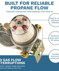 Auto Changeover RV Propane Regulator with Dual Cylinder System shown with easy-read indicator and durable construction