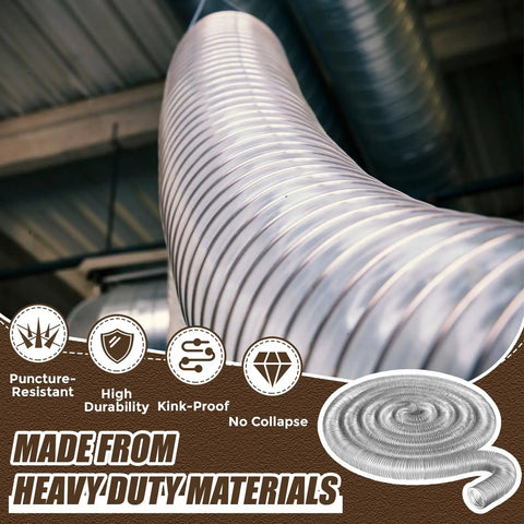 Beefy Heavy Duty 4 Inch 40 Foot PVC Dust Collection Hose For Vacuum Dust Debris And Fume Extraction Clear Flexible Puncture Resistant