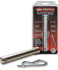 Heavy Duty 5/8 Inch Hitch Pin With Self Locking Twist Clip, 4 Inch Usable Length, Stainless Steel, retail packaging