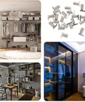 Silver Finish Cabinet Shelf Support Pegs 20 Pack for cabinets, closets, bookcases, and cupboards with modern shelving