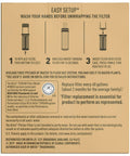 Setup instructions for Stream Pitcher Water Filter System For Pitchers And Dispensers, BPA Free, Reduces Chlorine Taste And Odor By Over 90%