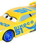 Dinoco Cruz Ramirez car from Speed Arena Disney Pixar Cars Slot Car Race Track Set With Lightning McQueen And Dinoco Cruz Ramirez