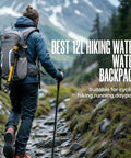 Lightweight Hydration Backpack With 2L Bladder For Men And Women on hiker in mountain trail