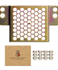 Heavy Duty Picture Hangers Kit For Wood Frames And Canvases On Drywall shown with individual pieces and packaging