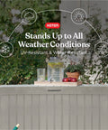 Marvel Plus 71 Gallon Resin Outdoor Storage Box for Patio Cushions Throws Garden Tools and Pool Floats All Weather Wood Look Beige Deck Storage Bin Outdoors, featuring items on top.