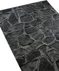 Dark Grey Fortress Stone Peel And Stick Wallpaper 394 Inch Long Self Adhesive Backsplash For Kitchen Cabinets And Living Rooms