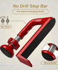 Portable Door Stopper For Inward Swinging Doors No Drill Installation Red Travel Security Brace for Hotels and Apartments