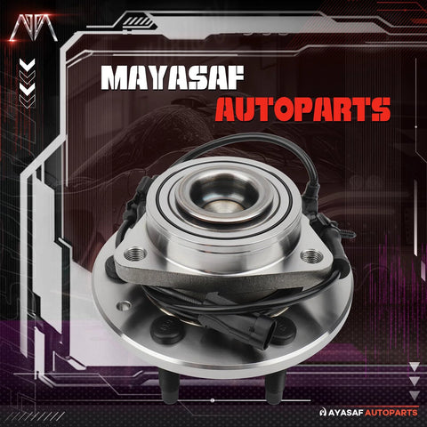 Front Wheel Hub Bearing Assembly 2WD Only 2 Pack for Silverado 1500 Tahoe Yukon Escalade Suburban Express Savana 1500 1999 to 2013 Exact Fit Replacement Durable ABS Heavy Duty Hub Kit for GM Trucks close-up view