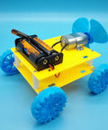 DIY car model from Six Direct Current Motors Included In A Six Set Motor Kit For Kids With 159 Pieces For DIY STEM Projects