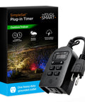 Indoor And Outdoor Plug In Digital Timer With One Grounded Outlet, Two Custom Daily On And Off Times, Weather Resistant Design