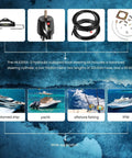 150HP Hydraulic Outboard Steering Kit for Single-Station Boats with Built-In Two-Way Lock Cylinder and components overview