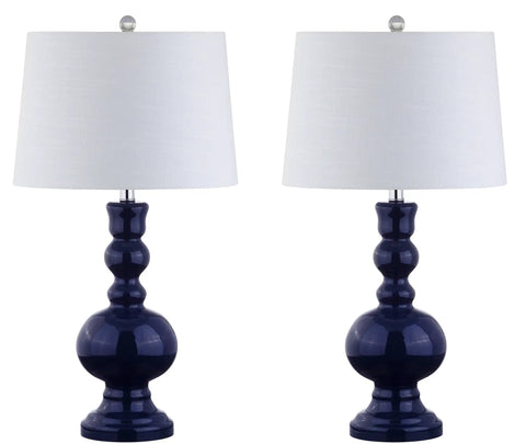 Mercury Silver Glass Table Lamp Set Of 2 With White Linen Shade Modern Bedside Lamps For Living Room And Bedroom Energy Saving Led Bulbs Included