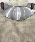 Rear view of Medieval Iron Gorget With Pauldrons And Gothic Spaulders Armor Set on mannequin back