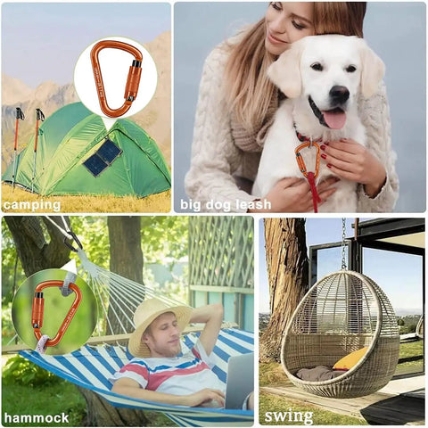 Locking Carabiner 25kN UIAA Certified Beefy Heavy Duty Climbing Carabiner For Rappelling Hammock Rescue Swing Dog Leash