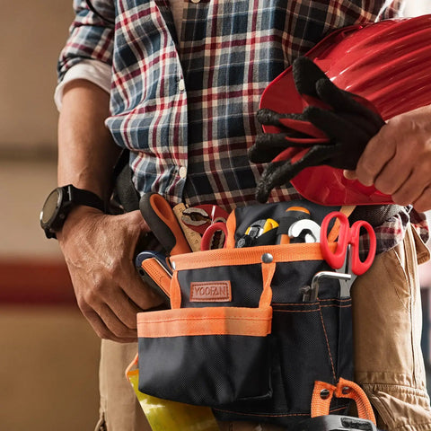 Built Tough Multi Pocket Tool Pouch Belt For Electricians, Carpenters, Technicians And Gardeners, Pro Grade Orange Tool Belt With Large Pocket And Plenty Of Storage Compartments, Comfortable For Men And Women On The Job