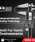 8 Inch Digital Caliper With IP67 Stainless Steel Build, Do It All Precision 0.0005 Inch Resolution, built for harsh environments