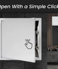 Heavy Duty Galvanized Steel Access Panel For Drywall Ceilings White Wall Cover With Slick Single Hand Latch open with a click