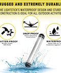 Waterproof Rechargeable LED Flashlight And Power Bank For Camping And Outdoor Adventures Rugged IP68 Submersible Light
