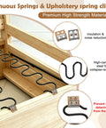 Hard As Nails Heavy Duty Couch Spring Repair Kit To Fix Droopy Sofa Seats Fast With Premium Sinuous Springs and clips in wooden frame.