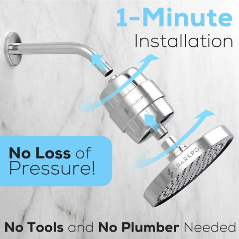 High Output Shower Filter Capsule For Sensitive Skin And Dry Scalp Removes Chlorine And Impurities No Fuss One Minute Install