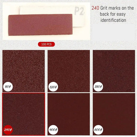 Kickin' It With 150pcs Premium Aluminum Oxide Sandpaper For Micro Sander Fine Polishing Sheets Wet Dry Use Hand Polisher Woodworking Trim Custom Cuts, assorted grit sheets.
