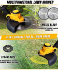 4 In 1 Cordless Grass Trimmer And Brush Cutter For 20V Battery Systems Lightweight Yard Tool With A 12 Inch Cutting Area