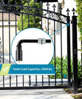 Skelang J Bolt gate hinge, heavy-duty black welded barrel hinge with 1/2 inch bolt, pair, 1500 lbs capacity.