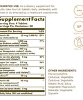 Supplement Facts of Advanced Calcium Complex With Zinc Boron D3 And K2 For Bone Health And Mineral Support Non-GMO Gluten Free Dairy Free 60 Total Servings Pack Of 2 Great For Bones And Joints