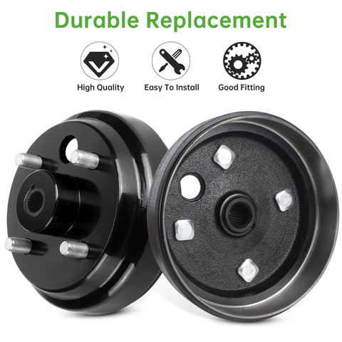 Electric Golf Cart Brake Drum Hub Assembly For EZGO TXT Replacement Fits Rear Hub Spline And Axle Shaft Replaces OEM 19186G1P