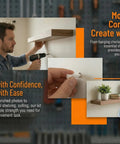 Man using 510 Piece Wall Hanging Kit With Anchors And Screws For Picture Hanging, Sweet Setup For Frames Canvases And Art.