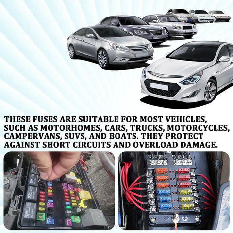 300 Piece Car Fuses Kit All In One Blade Fuse Assortment For Micro Mini And Standard Sizes 2A 3A 5A Auto Blade Fuse Replacement