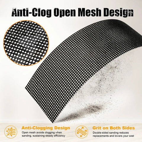 Heavy Duty Emery Cloth Roll for Copper Pipe Sanding with Premium Silicon Carbide and Double Side Open Mesh Design. Close-up of mesh detail.