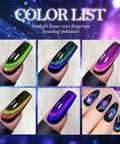 Cat Eye Gel Nail Polish Kit With Magnetic Stick 9D Dual Colors HEMA Free Galaxy Chameleon Effect UV LED Safe nail designs