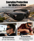 UV Protection Safety Goggles With Anti Glare Lenses For Outdoor Work And Sports, Pro Grade And ANSI Z80.3-2018 Certified.