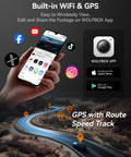 Three Channel Dash Cam With Built In WiFi And GPS, Front 1440P Plus Interior And Rear 1080P, mobile app display